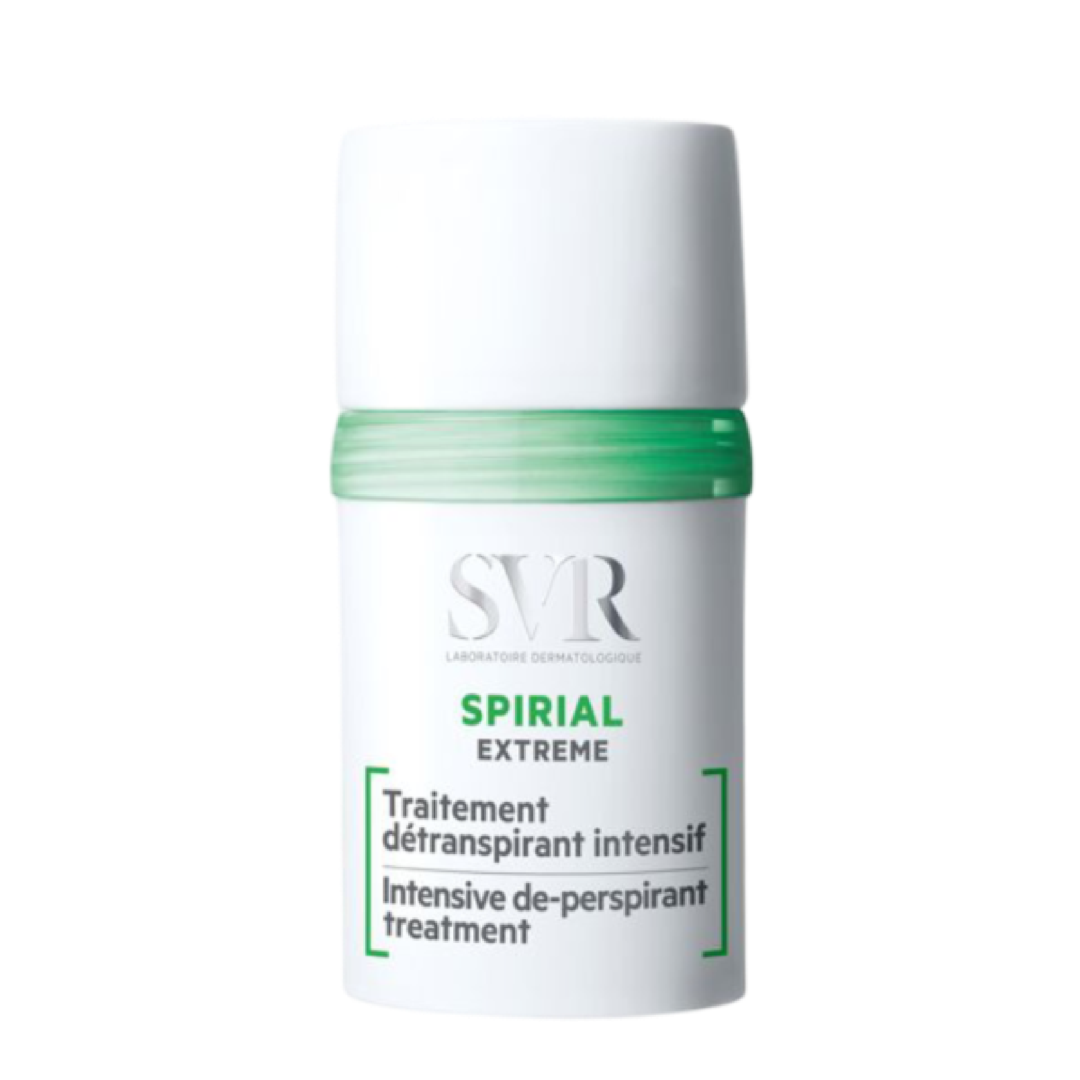SVR Spirial Extreme Roll-On Intensive De-Perspirant Treatment 20 ml for intense sweating control. Long-lasting, alcohol-free formula for all skin types.