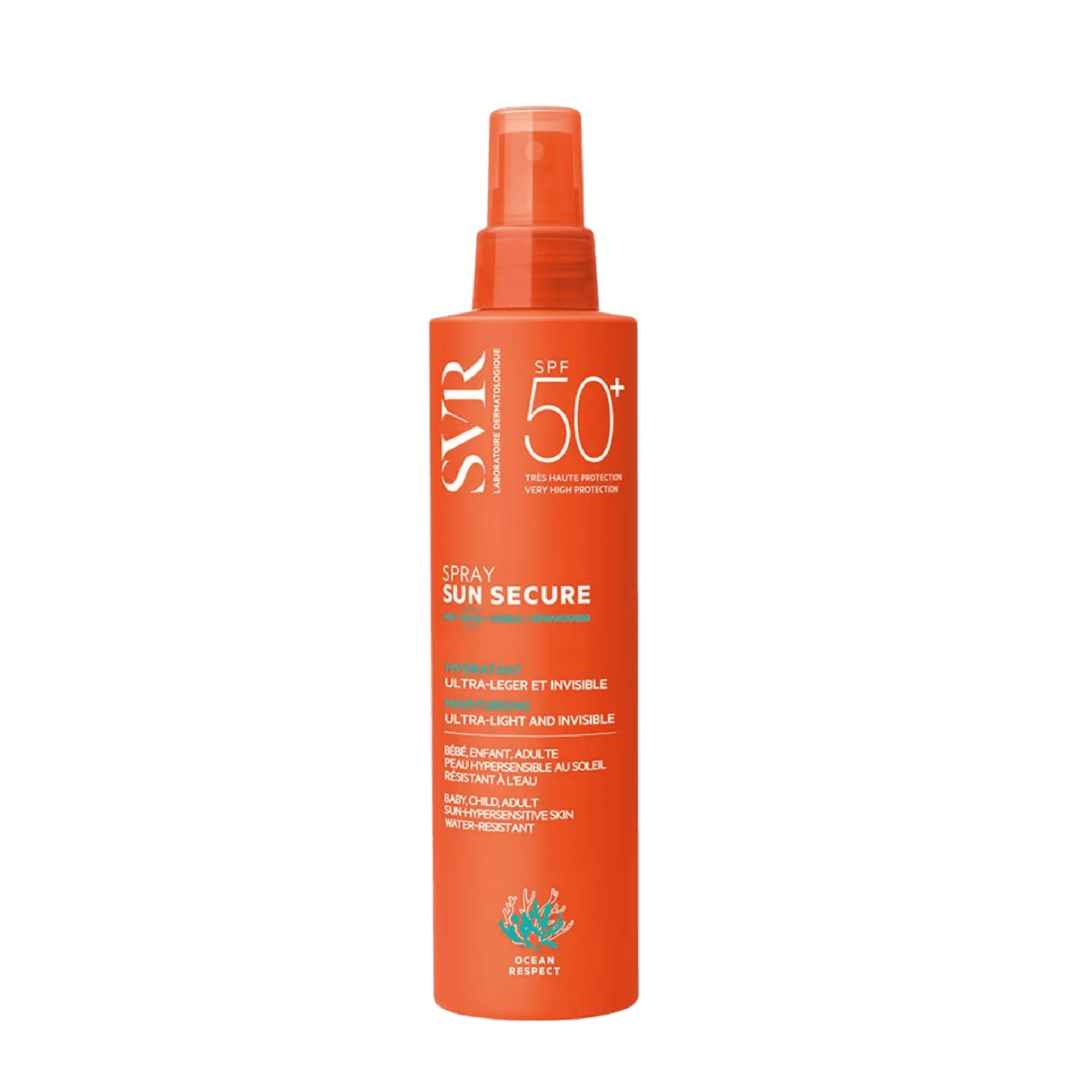 SVR Spray Sunsecure SPF50+ 200 ml offers high sun protection with a lightweight, fast-absorbing formula. Ideal for all skin types, including sensitive skin.