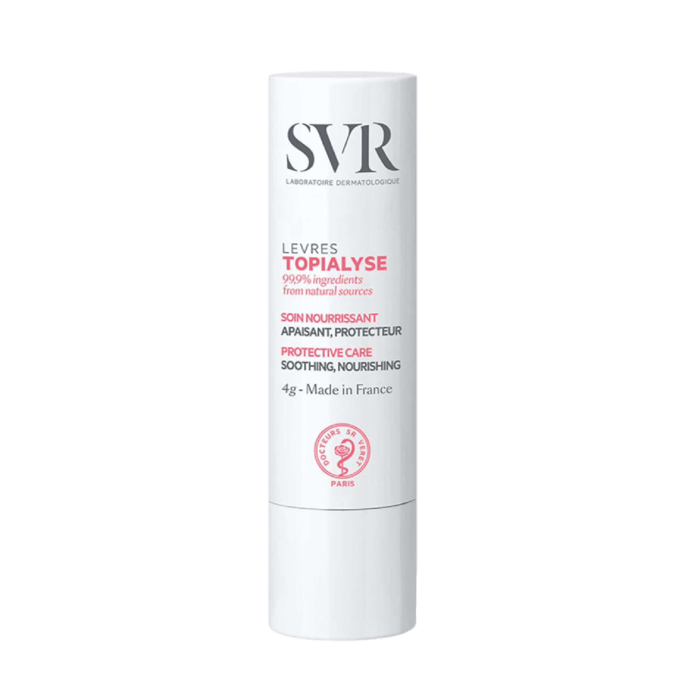SVR Topialyse Levres Lip Balm 4G provides soothing and nourishing care for dry, chapped lips. Formulated with omega-rich ingredients and shea butter.