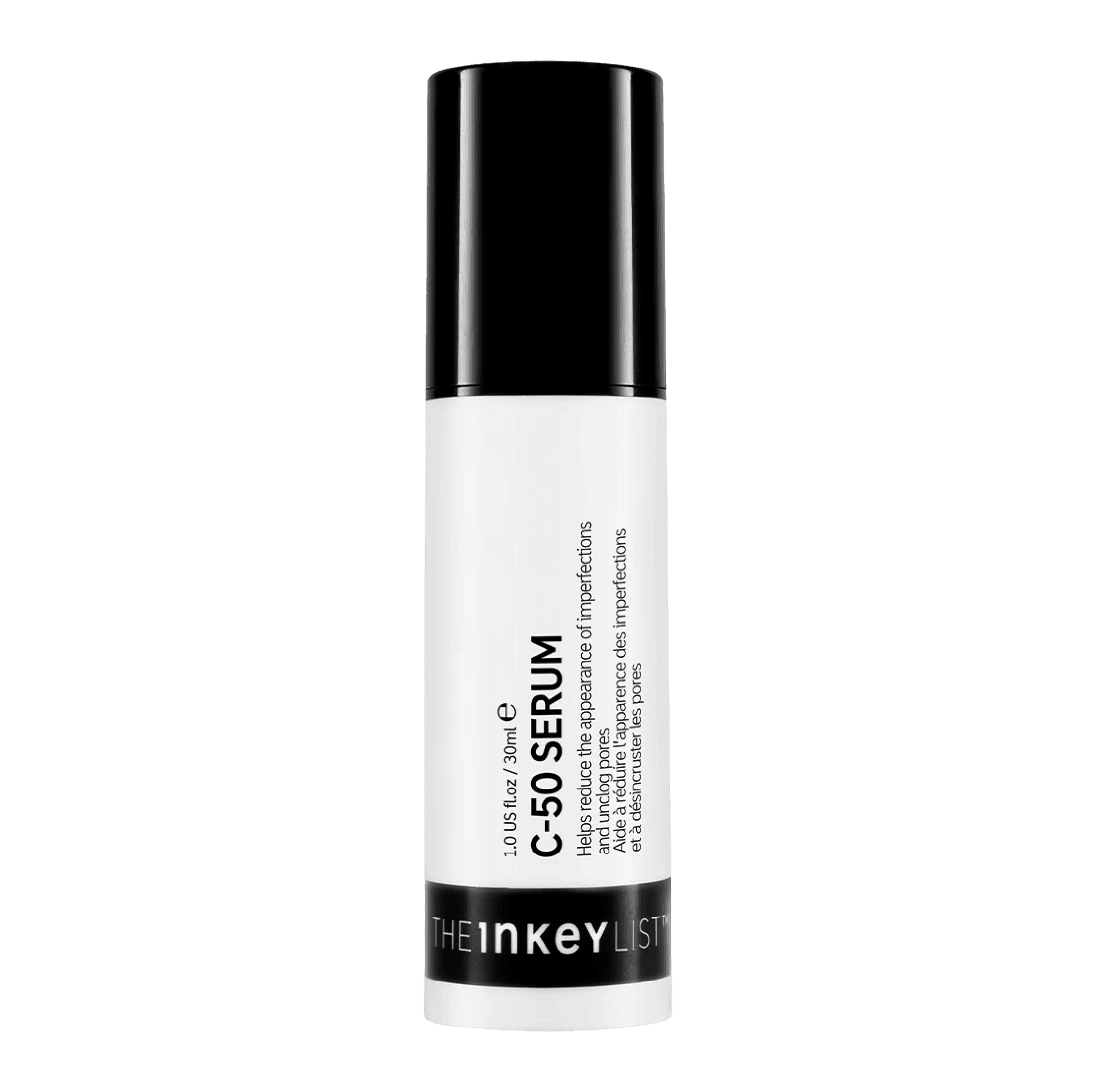 Inkey List C-50 Serum 30 ml, a Vitamin C facial serum for oily skin. Reduces blemishes, unclogs pores, and minimizes redness for a clearer complexion.