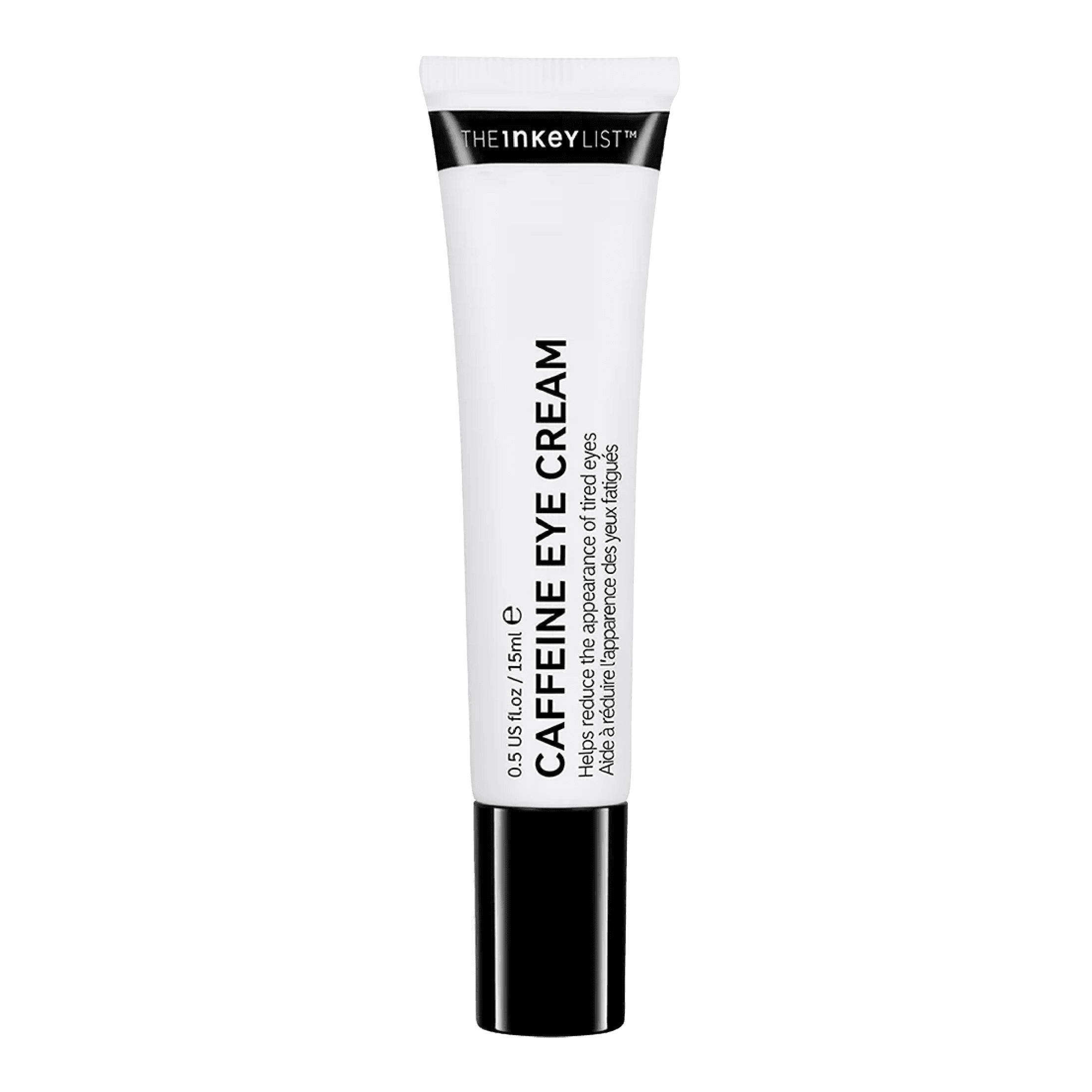 The Inkey List Caffeine Eye Cream 15ml reduces dark circles and puffiness while hydrating and smoothing the under-eye area. Suitable for all skin types.