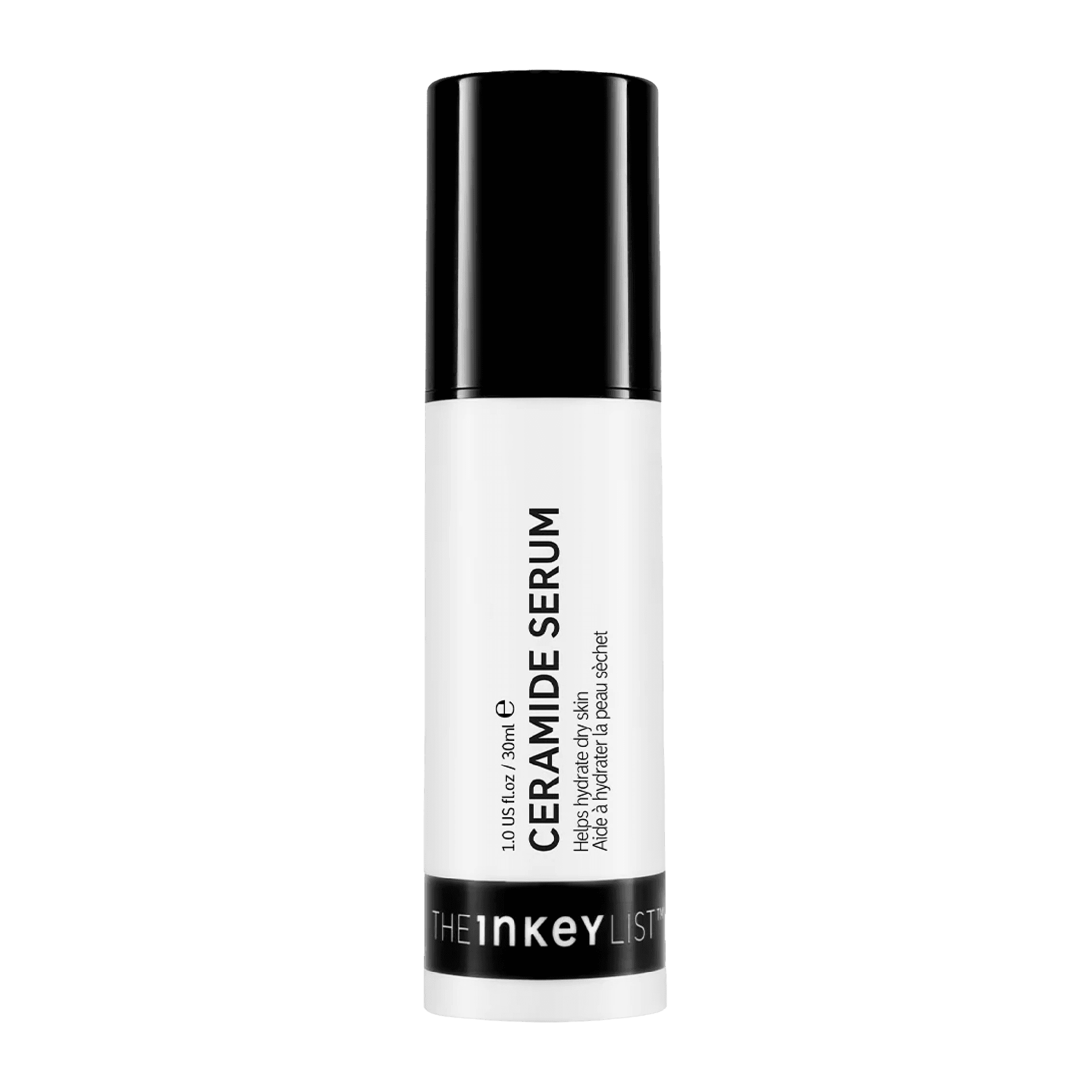 The Inkey List Ceramide Serum 30 ml for hydration and skin barrier protection. This facial serum helps restore moisture and strengthen sensitive or dry skin.