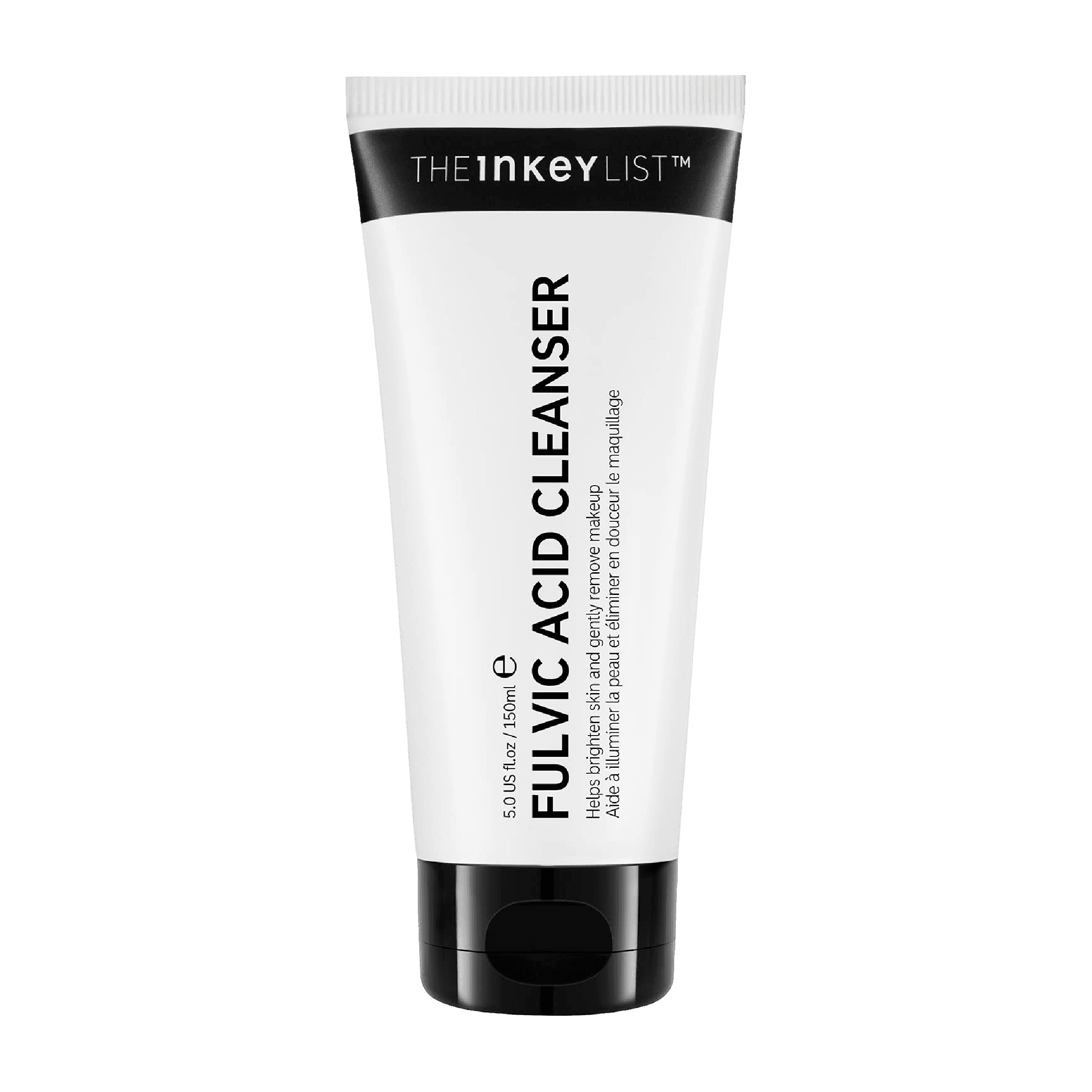 Inkey List Fulvic Acid Cleanser 150 ml for bright skin. Gently exfoliates, removes makeup, and evens skin tone for a radiant glow. Suitable for all skin types.