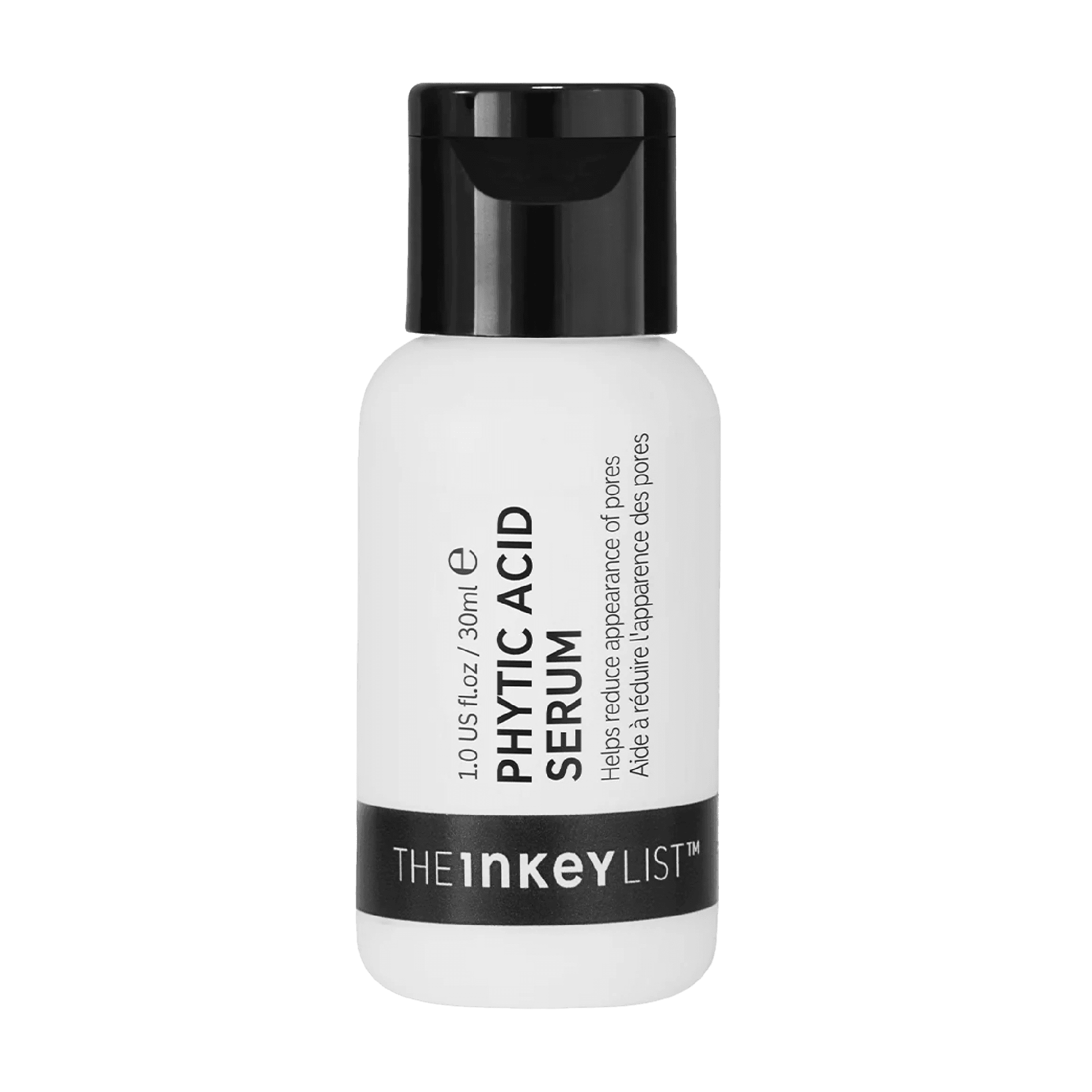 The Inkey List Phytic Acid Serum 30ml for reducing pores and controlling oil. Lightweight facial serum suitable for all skin types.