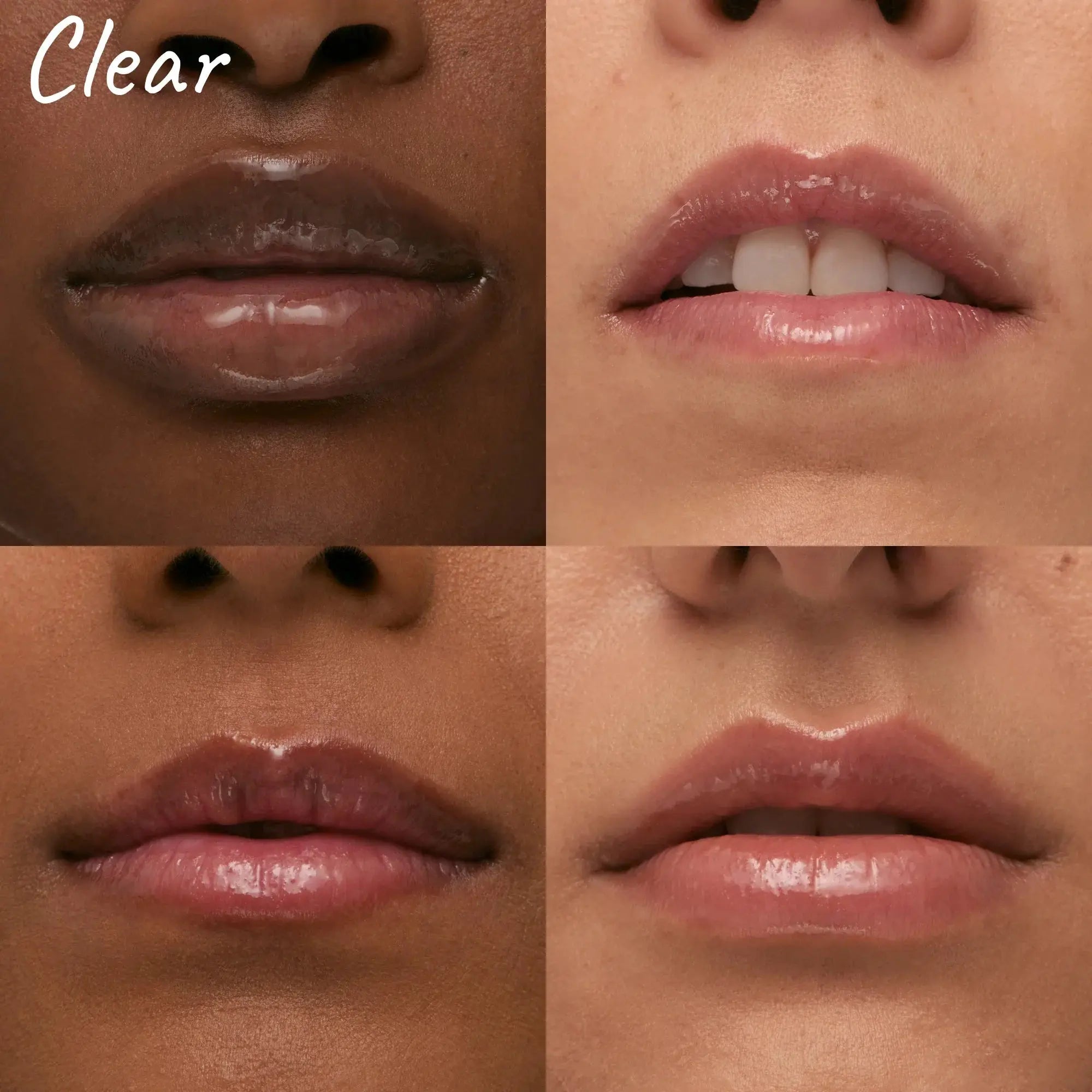نتائج استخدام مرطب الشفاه The Inkey List Tripeptide Plumping Lip Balm Clear على أنواع مختلفة من الشفاه، يمنح ترطيباً فورياً ولمعاناً طبيعياً.