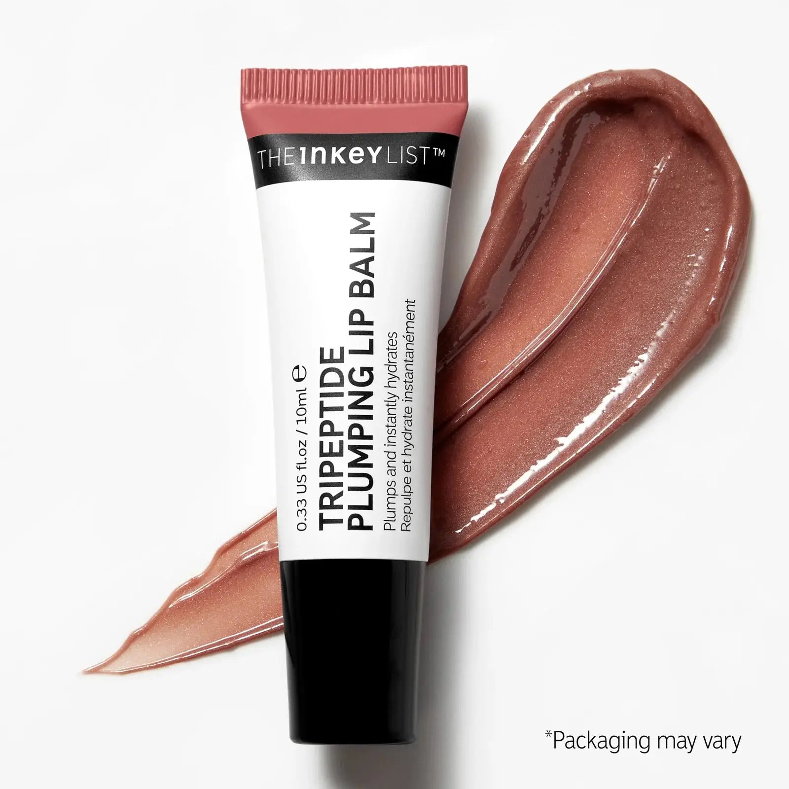 The Inkey List Tripeptide Plumping Lip Balm Mocha Tint 10 ml enhances lip volume while hydrating and repairing. Clinically proven to plump lips by up to 40% in 4 weeks.