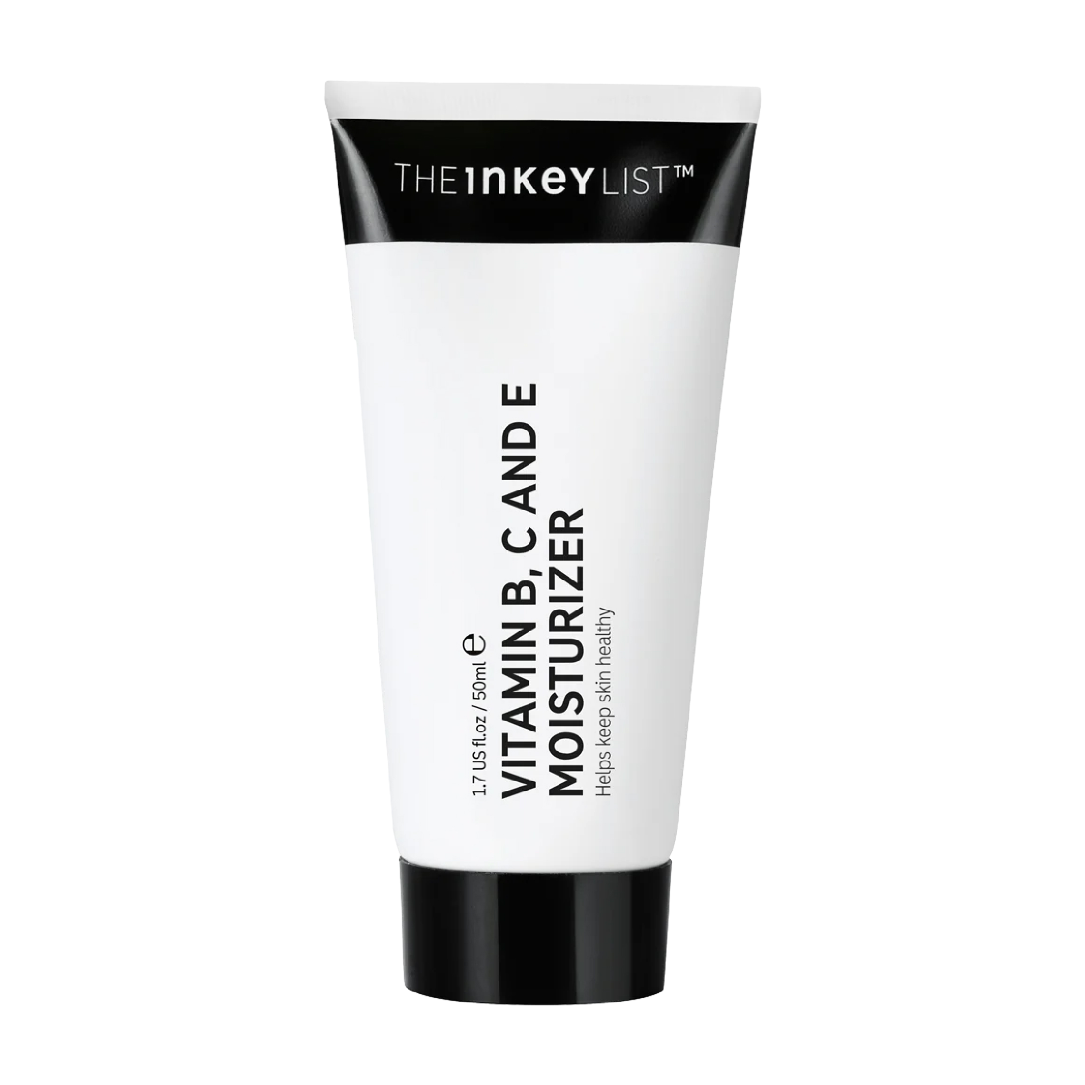 The Inkey List Vitamin B, C, and E Moisturizer 50ml for glowing skin. Hydrating facial moisturizer with niacinamide, vitamin C, and vitamin E for all skin types.