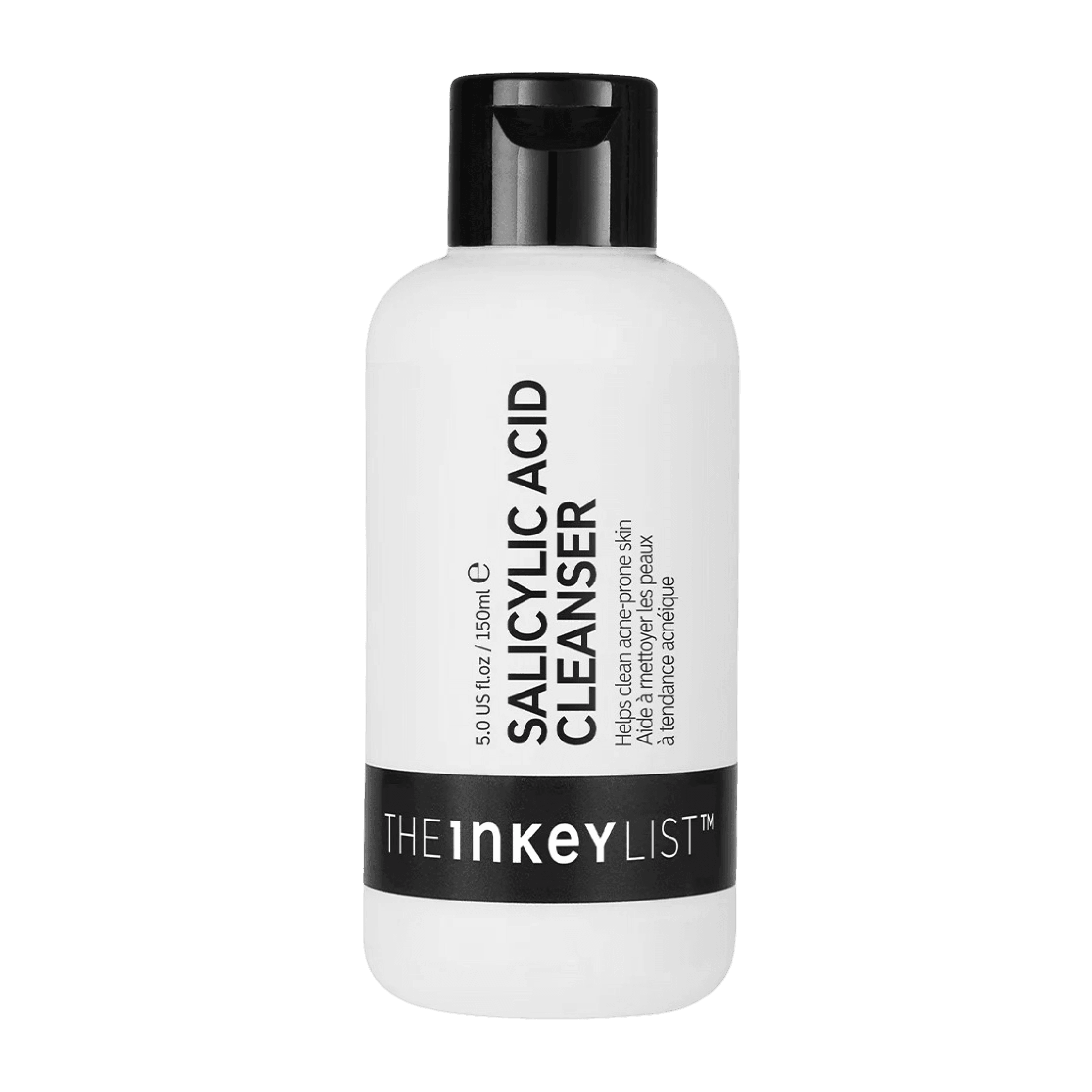 The Inkey List Salicylic Acid Cleanser 150 ml, a gentle exfoliating facial cleanser designed for oily, combination, and blemish-prone skin. Helps unclog pores, reduce blackheads, and control excess oil for a clearer complexion.