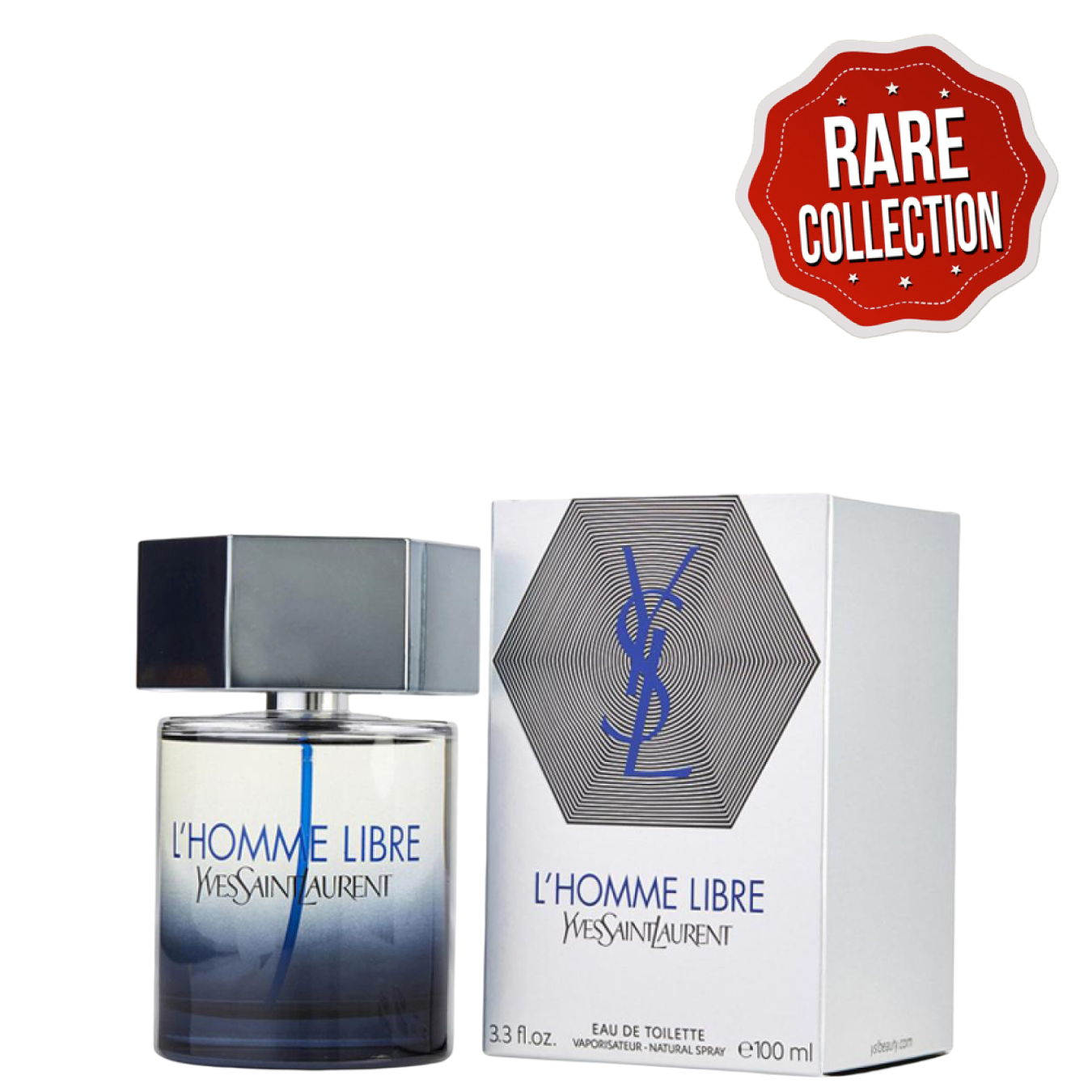 L'Homme Libre EDT - Yves Saint Laurent 100ml bottle and box from Rare Collection, a woody spicy men's fragrance with violet leaf and patchouli.