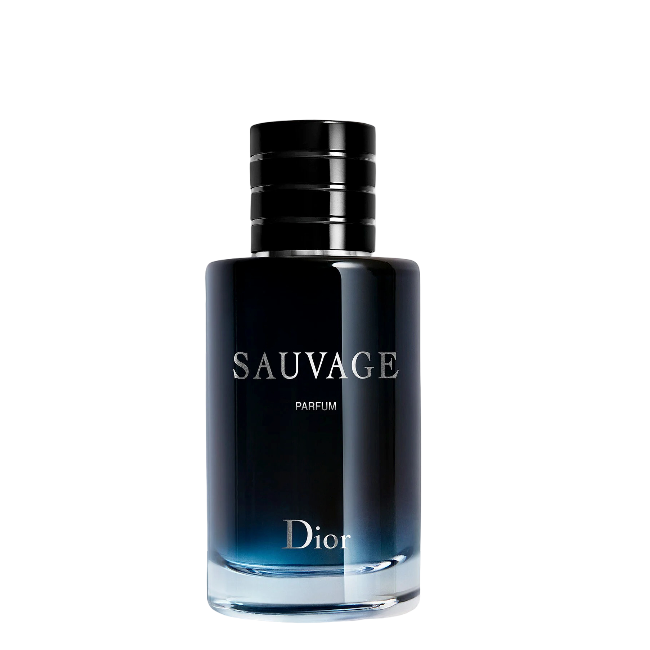 Dior Sauvage Perfume - 100ml Eau de Parfum bottle with sleek black-to-blue gradient design, ideal for men’s luxury fragrance collection.
