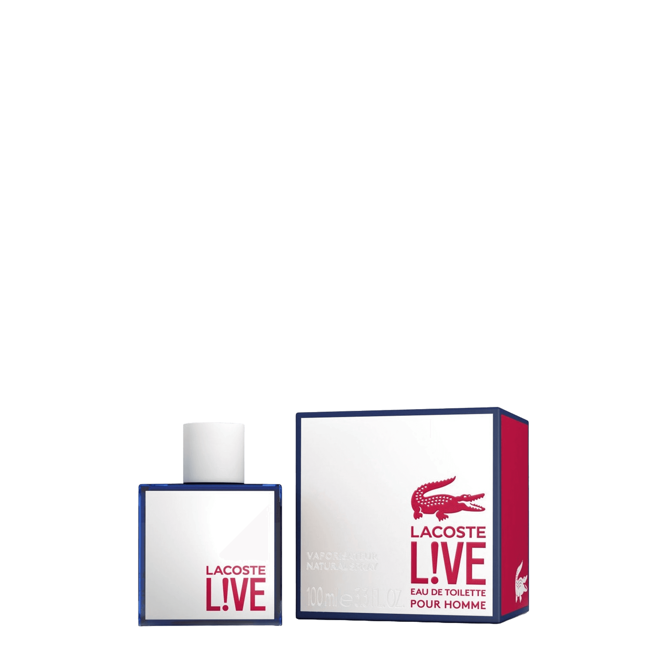Lacoste Live Pour Homme Eau de Toilette 100 ml, a bold and refreshing men's fragrance with zesty lime top notes and a modern, creative appeal.