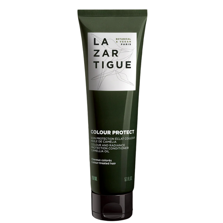 Lazartigue Color Conditioner - Vegan Color Protect 150 ml tube with camellia oil for nourishing and preserving color-treated hair.